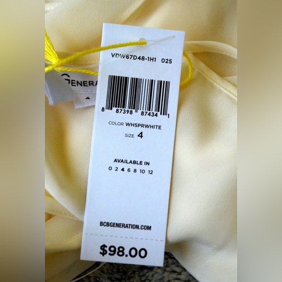 NEW BCBG Generation OFF WHITE bare shoulders  Lace dress Fully lined Sz 4,NWT - Picture 4 of 8